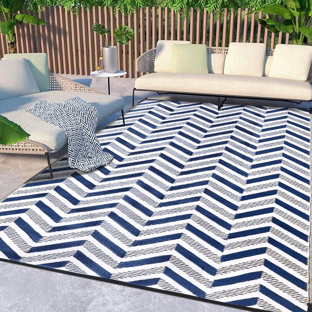 HUGEAR Outdoor Rugs Clearance 5'x8' Waterproof Area Rugs Patio Rugs