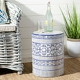 thumbnail image 1 of Safavieh ACS4581A Parri Ceramic Decorative Garden Stool, Blue and White, 1 of 1