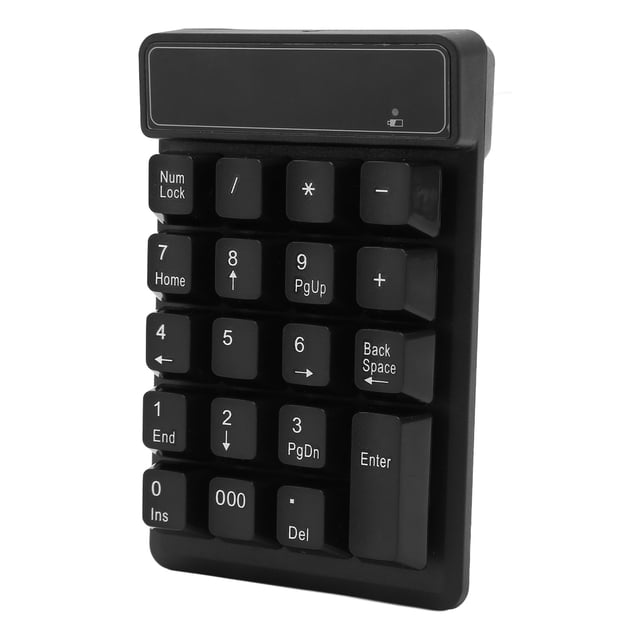 Teclado numérico inalámbrico USB 2,4 G 19 teclas Bling Bling Negro