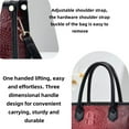 thumbnail image 4 of Crimson-to-Red Faux Crocodile 3-Piece Set (Tote/Crossbody+Wallet+Card Holder) - Soft, Waterproof & Durable, for Daily/Holiday Use, 4 of 4
