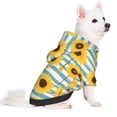 thumbnail image 2 of Haiem Blue White Striped Sunflower A for Winter Dog Hoodie Sweatshirts with Pockets Warm Dog Clothes for Small Dogs Chihuahua-X-Large, 2 of 7