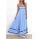 thumbnail image 4 of Vestido PRETTYGARDEN 2025 Verano Maxi Fluido Azul Claro XXL, 4 of 8