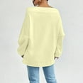 thumbnail image 5 of ZyeKqe Sweatshirts for Women off Shoulder Oversized Pullover Casual Drawstring Solid Comfy Long Sleeve Top, 5 of 8