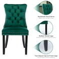 thumbnail image 6 of ODUSE-DAILY Green Velvet Dining Chairs Set of 4, Kitchen & Dining Room Chairs, Sillas De Comedor, Nailheads Tufted, Fabric Upholstered, Solid Wood (Green, 4 Pcs), 6 of 12