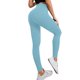 thumbnail image 1 of Gibobby Pantalones deportivos Pantalones Deportes transfronterizos de yoga Pantalones Color Medias sólidas sin costuras para mujer Pantalones de yoga musculares(Aqua， S), 1 of 5