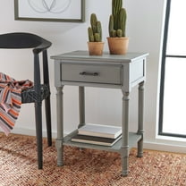 SAFAVIEH Ryder Striped 1 Drawer Accent Table, Distressed Grey