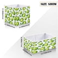 thumbnail image 2 of Foldable Fabric Storage Bin Home Cubes Clothing Organizer Bins Large Collapsible Box Basket for Home Organizer Cartoon Green Apples Pattern, 2 of 7