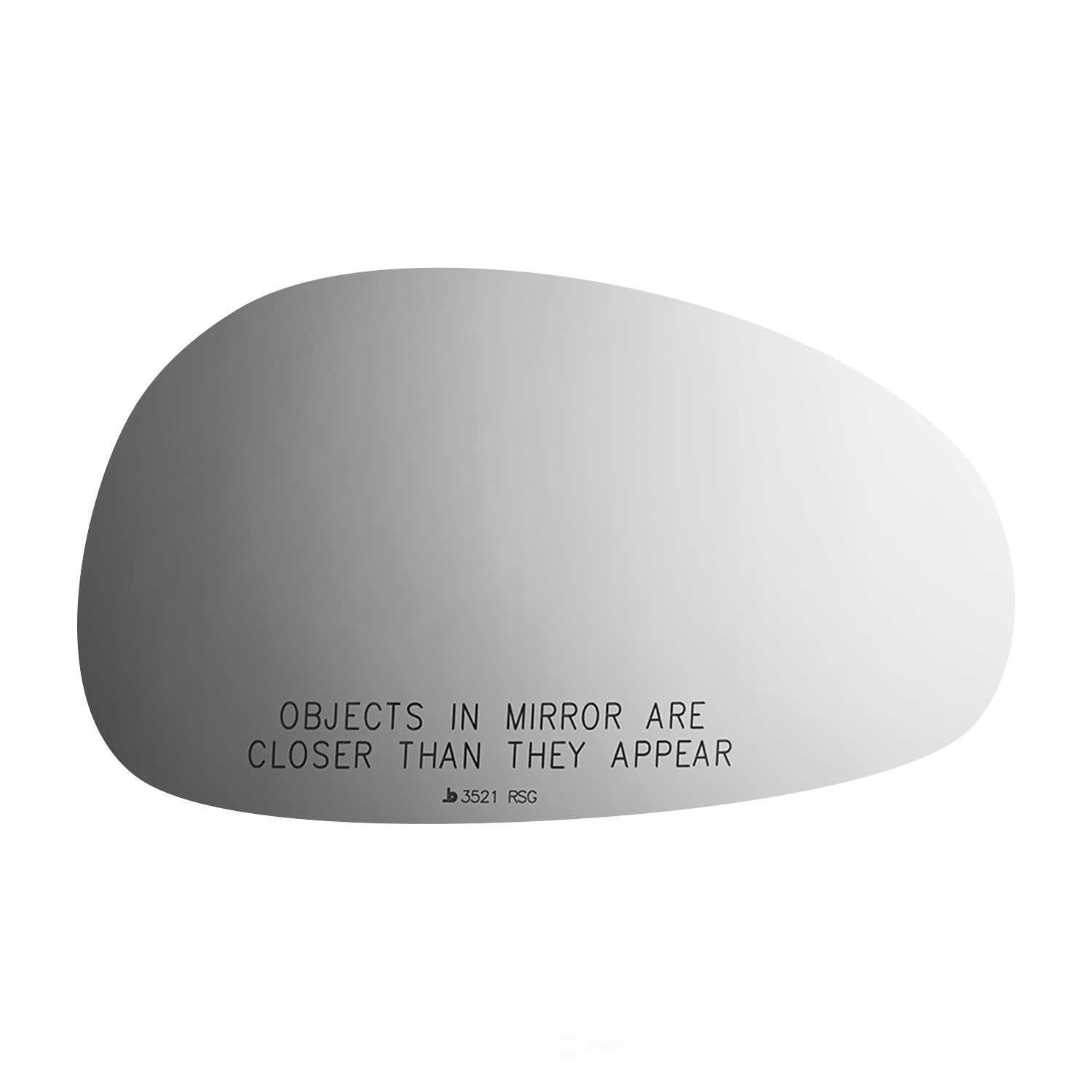 Burco Side View Mirror Replacement Glass with Motor Mount Plate - Clear Glass - 3521RSG