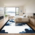 thumbnail image 3 of ODIKA 5'x7' Machine Washable Non-Slip Area Rug, Graphic Navy Blue High Traffic Rug, Blue, 1060737, 3 of 7