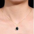 thumbnail image 4 of RYLOS Women's 14K Yellow Gold Princess Diana Inspired Ring & Necklace W/ 18" Chain Gemstone & Diamonds 9X7MM Cabochon Onyx October Birthstone . 2 PC Perfectly Matched Gold Jewelry Ring Size 10, 4 of 10