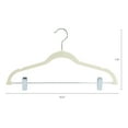 thumbnail image 2 of Unique Bargains Flocked Non-Slip Hangers with Pinch Clips 20 Packs Beige, 2 of 6