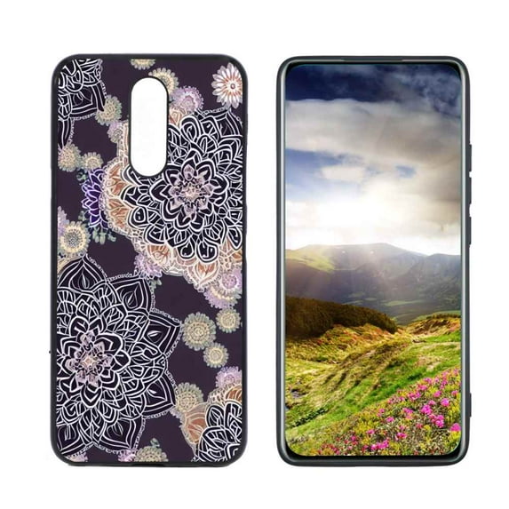 Floral-Mandala-74 Phone Case, Degined for LG Xpression Plus 2 Case Men Women, Flexible Silicone Shockproof Case for LG Xpression Plus 2