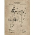 thumbnail image 2 of CAG 19x24 Black Ornate Wood Framed with Double Matting Museum Art Print Titled - Patent Document of a Skirt Elevator, 2 of 4