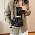 thumbnail image 2 of REMANLAND Women's Satin Evening Drawstring Pouch Bag, Black, 2 of 6