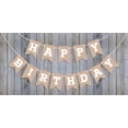 thumbnail image 4 of Inkdotpot Ready To Hang Happy Birthday Rustic Kraft Bunting Pre Strung Kids Birthday Decoration Bunting Banner Flags Party Supplies, 4 of 8