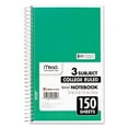 thumbnail image 5 of "Spiral Notebook, 3 Subject, Medium/college Rule, Randomly Assorted Covers, 9.5 X 5.5, 150 Sheets | Bundle of 5 Each", 5 of 7