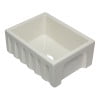 thumbnail image 5 of ALFI brand AB2418HS-B 24 inch Biscuit Reversible Smooth / Fluted Single Bowl Fireclay Farm Sink, 5 of 12
