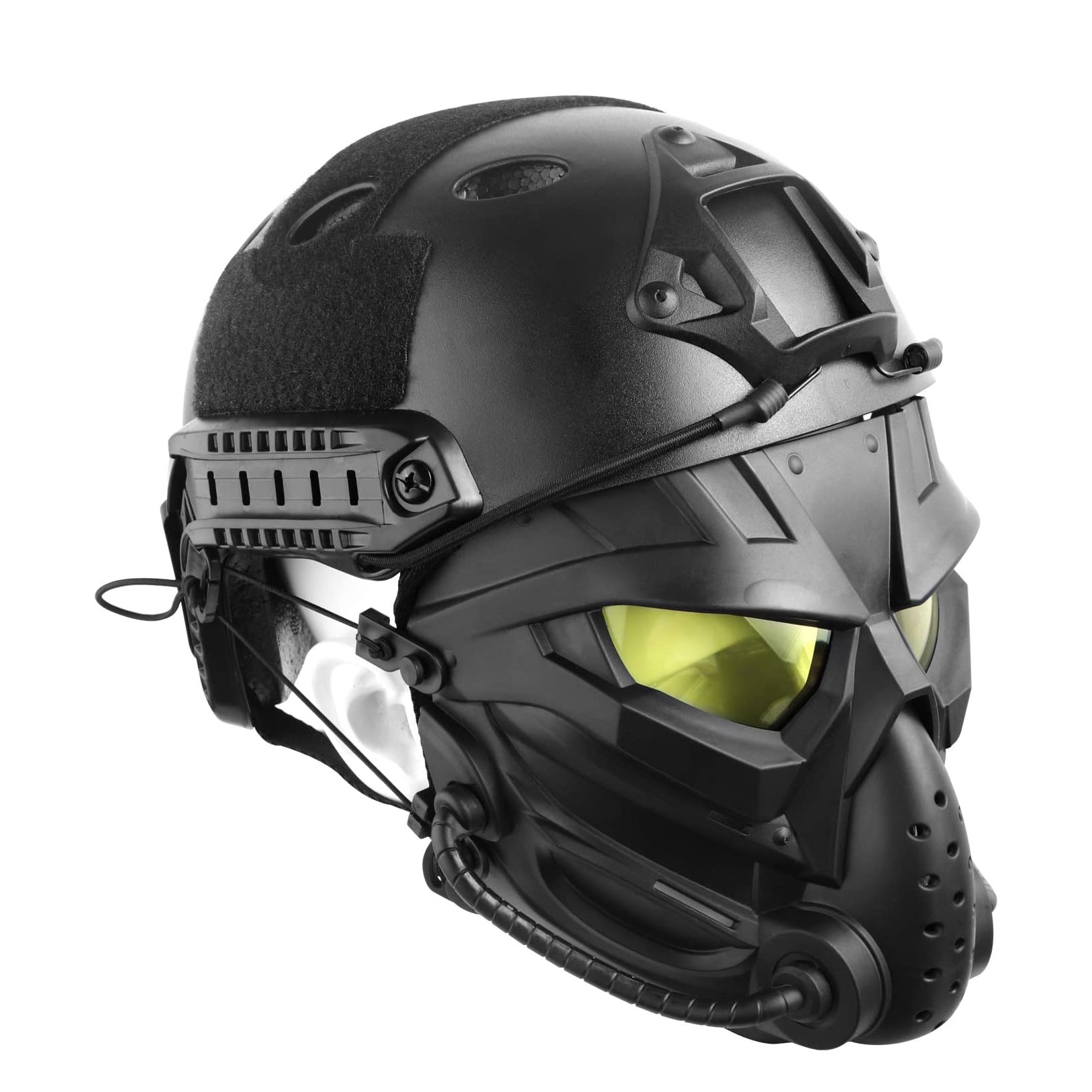 Airsoft Multi-Function Iron Mesh Mask with Fast Helmet and Tactical Goggles