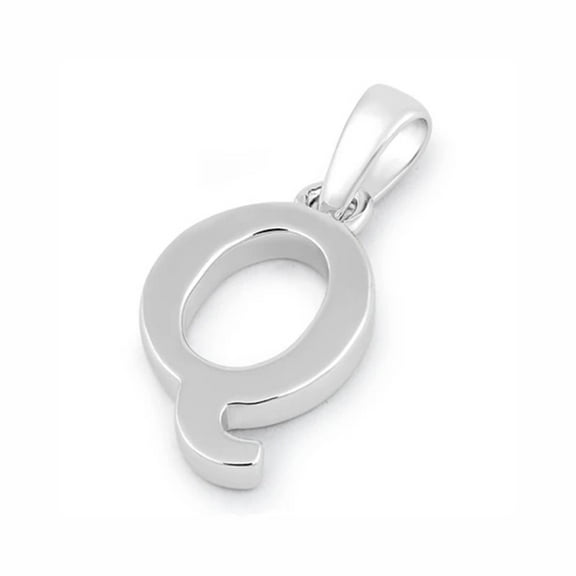 Initial Personalized Q Signet 925 Sterling Silver Mother's Day Gift Pendant Jewelry