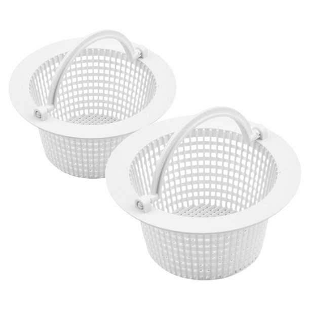 2 cestas para skimmer de piscina para piscinas elevadas, cesta de filtro antiobstrucción, accesorios para piscinas, red para skimmer de piscina