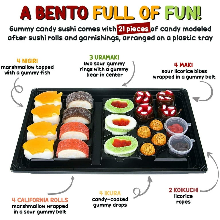 Raindrops Candy Sushi Mini Bento Box 9 Piece - World Market