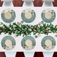 thumbnail image 7 of Ryvnso Christmas Snowflakes Winter Landscape Round Plate Mats Dining Table Placemat Set of 4 for Holiday Decoration, 7 of 7