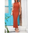 thumbnail image 5 of PRETTYGARDEN Women's Summer Casual Maxi Dresses Ribbed Knit Sleeveless Bodycon Elegant Going Out Beach Vacation Clothes, 5 of 8