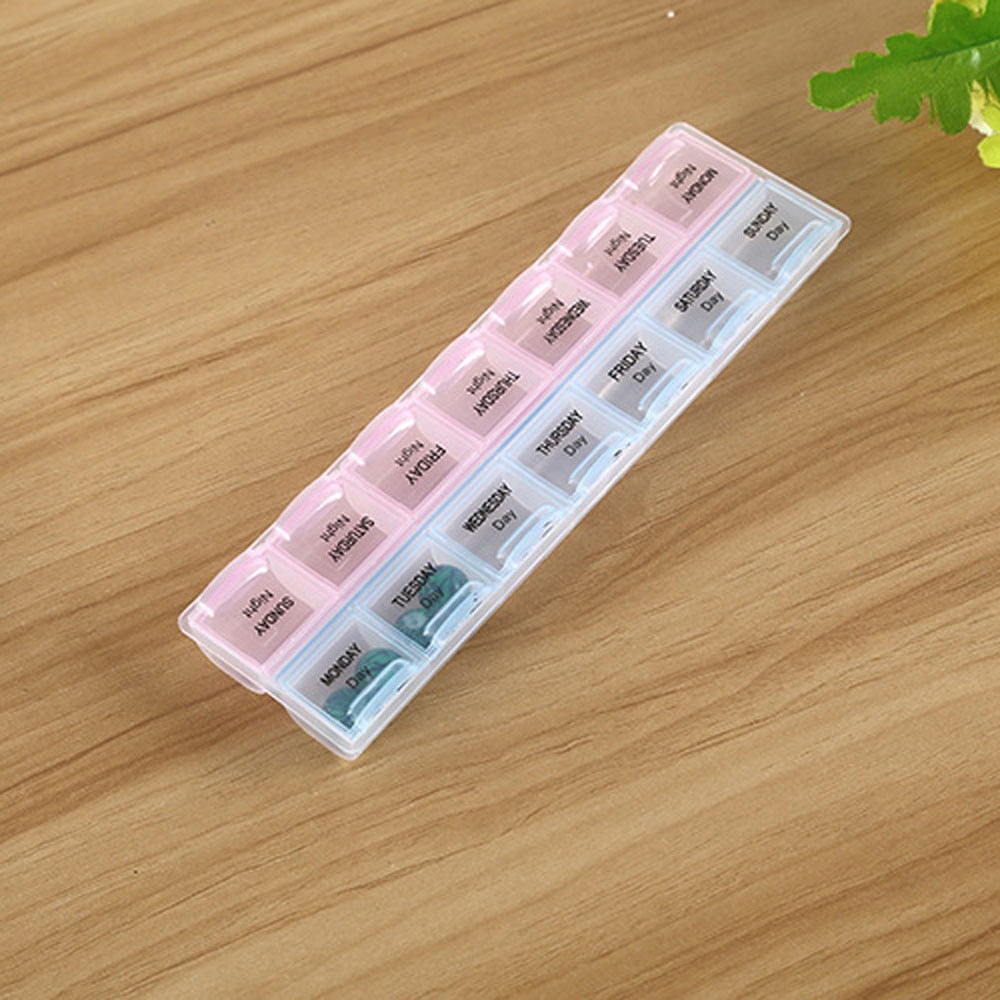 7 Day Box Medicine Tablet Dispenser Organizer Weekly Storage Case for