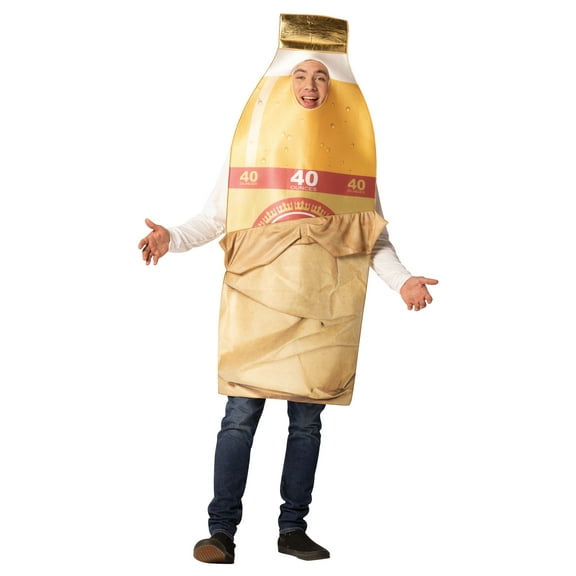 Rasta Imposta 40 oz Bottle in Brown Bag Halloween Costume, Men and Women's, Brown, Adult One Size, R1824-OS