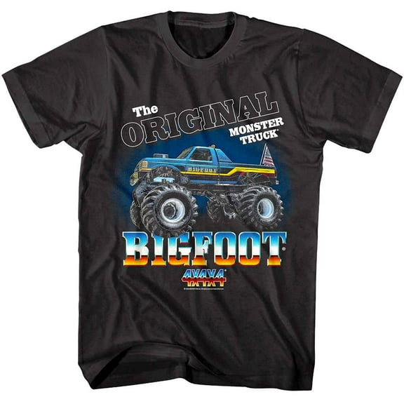 Bigfoot - The Original - American Classics - Solid Black Adult Short Sleeve T-Shirt