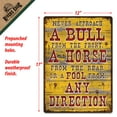 thumbnail image 2 of Tin Sign 12in x 17in - Bull Direction, 2 of 2