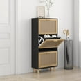 thumbnail image 3 of vidaXL Shoe Cabinet Shoe Organizer Storage with 3 Flip Drawers Hall Cabinet, 3 of 22