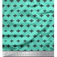 thumbnail image 1 of Soimoi Green polyester Crepe Fabric Plus Sign Geometric Fabric Prints By Yard 42 Inch Wide, 1 of 3