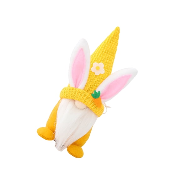 Bewildely Decoraciones de Pascua Muñecas de conejito Suministros de fiesta de primavera Interior Festival al aire libre Prop Gnome Doll Type3 NO3