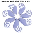 thumbnail image 3 of Naiovety 7 piezas de de hierro Driver Golf Club Cover Putter Number Headcover reemplazable Protector accesorios deportivos negro Golf Púrpura claro Naiovety OD019606-04, 3 of 6