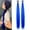 Blue, variant on 2 Pack Tinsel Long Braid Ponytail Extensions with Hair Elastic Tie,26" Gradient Blend Hair Extensions,Colored Braided Ponytail,DIY Straight Sleek Wrap Around Hairpiece for Women Festival Wacky Rave