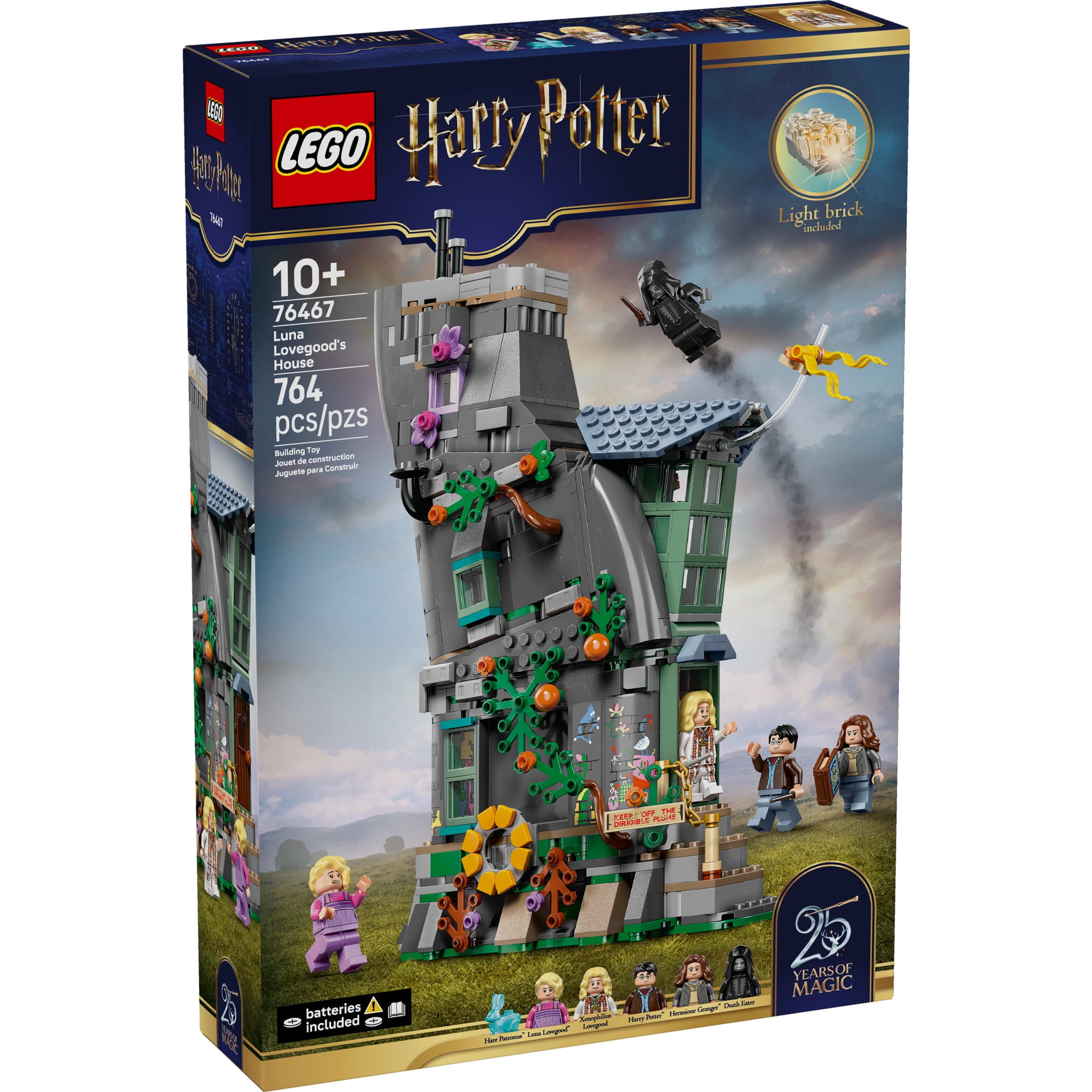 LEGO Harry Potter Luna Lovegood’s House Building Toy for Girls & Boys - Pretend Play & Display Book Shelf or Bedroom Decor for Kids - W/Luna's Hare Patronus - Gift Idea for Birthdays - 76467