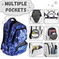 thumbnail image 6 of Yspwyqan Galaxy Blue Axolotl School Backpack for Kids, 17 Inch Lightweight 600D Polyester Backpack for Boys Girls, Multi-Pocket Large Capacity Fits 15.6 Laptop Bags for Elementary Middle School, 6 of 7