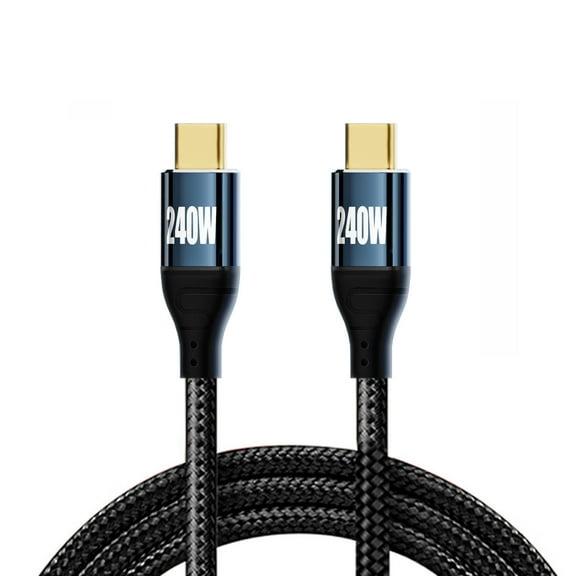 CY 3.0M USB-C 240W Type-C Cable 480Mbps 48V 5A Compatible with USB2.0 100W Charging for Laptop Tablet Phone