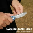 thumbnail image 5 of CIVIVI Elementum Slip Joint Pocket Knife, Folding Knife with 2.96" Swedish 14C28N Blade Resin Handle C18062AJ-4, 5 of 8