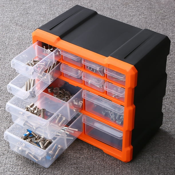 Amdohai Parts Storage Box Multiple Compartments Slot Hardware Box