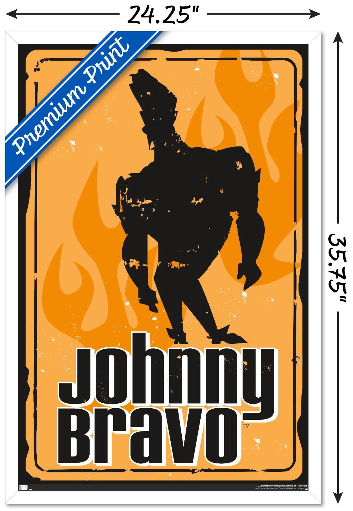 Johnny Bravo - Sign Wall Poster, 22.375" x 34", Framed