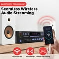 thumbnail image 2 of Pyle 4 Channel Wireless Bluetooth Amplifier - 4000 Watt Stereo Speaker Home Audio Receiver w/FM Radio, HDMI, USB, 2 Mic w/Echo for Karaoke, Front Loading CD DVD Player, Rack Mount - PD3000BAH, 2 of 7