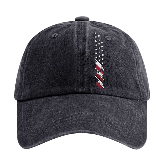 VLOOCKLW Adjustable Baseball Cap Men Women Vintage Striped American Flag Sun Hat for Outdoor Casual Sports Wear