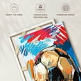 thumbnail image 6 of Elephant Stock Fun Soccer Ball Wall Art - Vertical Canvas Wall Art - Home Office Wall Decor - Sports Canvas - Brown And Yellow Decor - 8" x 12", 6 of 8