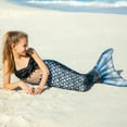 thumbnail image 5 of Fin Fun Mermaidens - Mermaid Swimming Tails with Monofin for Teens, Teen 14 Size, Barracuda Black, 2 Pcs, 5 of 11
