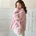thumbnail image 6 of NAISIBABY Girls Faux Fur Coat 7T, Double-Breasted Thermal Lined Classic Lapel Winter Fashion Warm Coat Pink (5-14T), 6 of 7