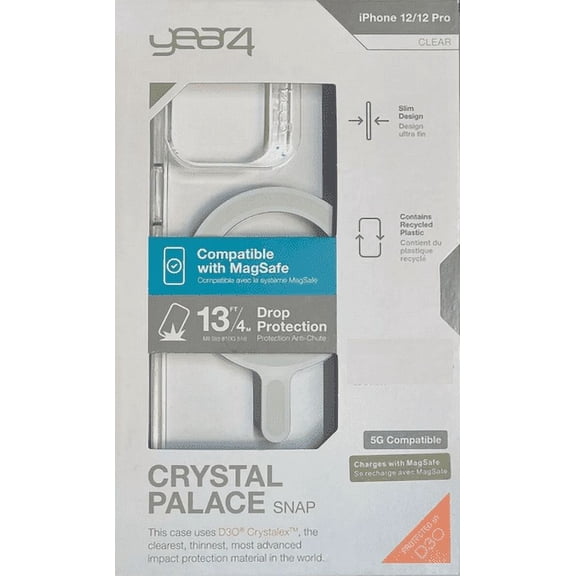Gear4 Crystal Palace Snap Case For iPhone 12/12 Pro-Clear
