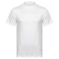 thumbnail image 5 of Zaldita Mens Short Sleeve Basic Tops Mock Turtleneck Casual Pullover T-Shirt Slim Fit Solid Undershirt White L, 5 of 7