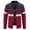 Red, variant on tklpehg Mens Coats and Jackets Long Sleeve Warm Coats Color Block Zipper Stand-Up Collar Fleece Knitted Sweater Jacket Fashion Fall Winter Clothes Casual Outerwear (Brown,XXXL)